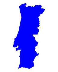 Image showing Map of Portugal