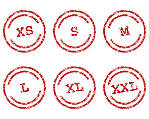 Image showing Clothing size stamps