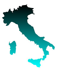 Image showing Map of Italy