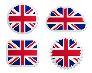 Image showing United Kingdom flag labels