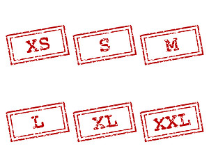 Image showing Clothing size stamps