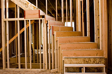 Image showing Stairs  construction of a new home