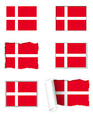 Image showing Denmark flag set