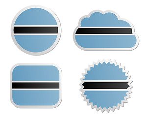 Image showing Botswana flag labels