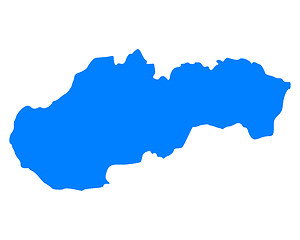 Image showing Map of Slovakia