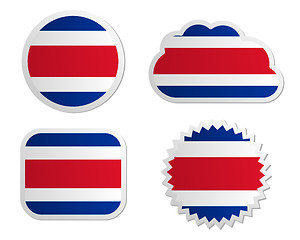 Image showing Costa Rica flag labels