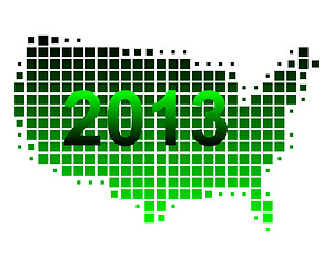 Image showing Map of USA 2013