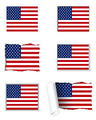 Image showing USA flag set