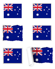 Image showing Australia flag set