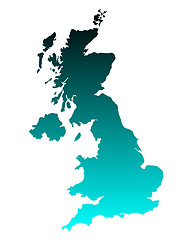 Image showing Map of United Kingdom