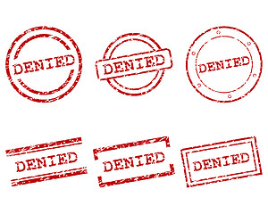 Image showing Denied stamps