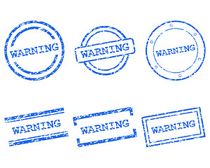 Image showing Warning stamps