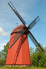 Image showing Old medieval windmill.