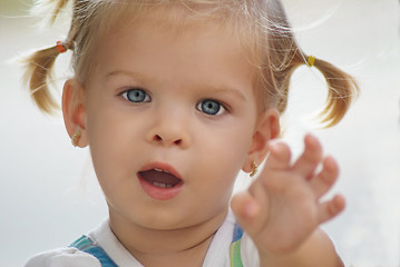 Image showing Baby Girl looking at the camera