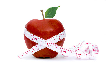 Image showing Apple with Measuring Tape