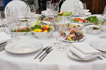 Image showing Served table