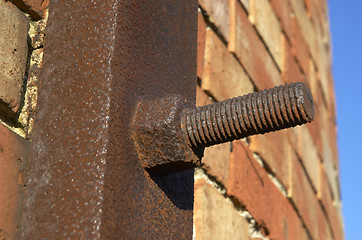 Image showing Rusty nut and bolt