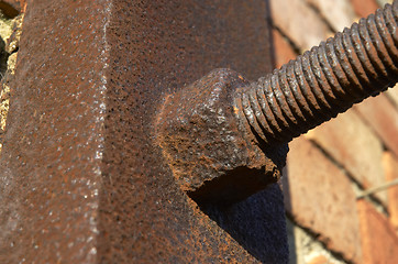 Image showing Rusty nut and bolt