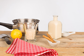 Image showing Rice pudding ingredients