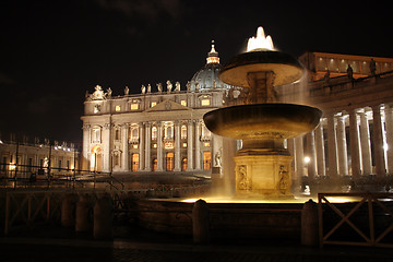 Image showing St. Peter's Basilica and fountain