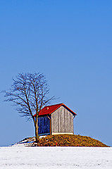 Image showing Cabin in snow