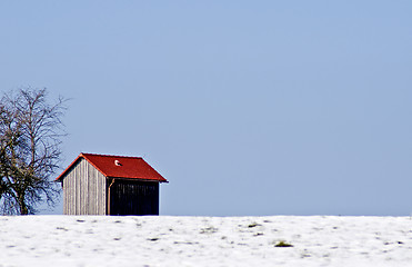 Image showing Cabin in snow