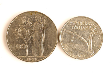 Image showing Former European currency of Italy
