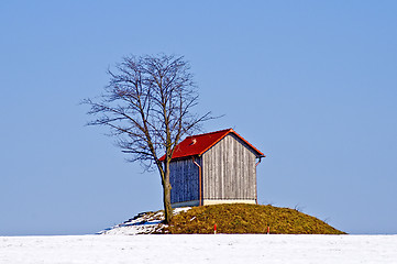 Image showing Cabin in snow