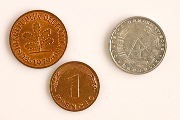 Image showing Former European currency of Germany East and West