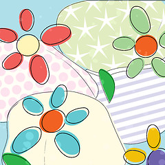 Image showing Pastel flowers design