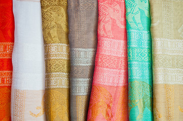 Image showing Thai Silk Fabrics