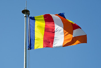 Image showing symbolic Buddhist flag