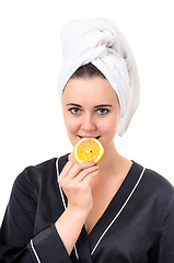 Image showing cosmetic mask with fresh exotic fruits