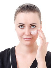 Image showing The use of cosmetics for skin care