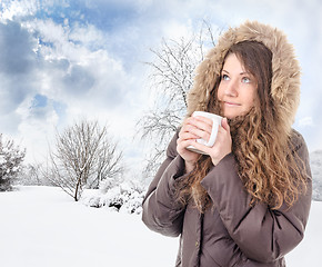Image showing nice hot drink on a cold