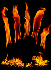 Image showing flare fire on a black background