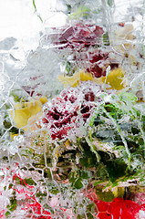 Image showing icy roses