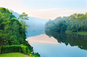 Image showing wonderful morning on  tropical river