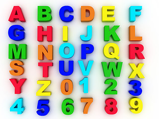 Image showing full alphabet with numerals