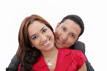 Image showing Beautiful loving couple hugging and having fun