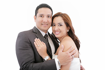 Image showing Beautiful couple isolated on white background