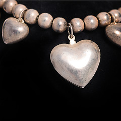 Image showing Necklace with a silver heart