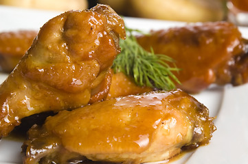 Image showing Roast chicken with honey