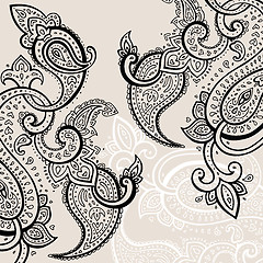 Image showing Hand Drawn Paisley ornament.