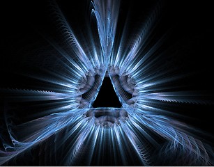 Image showing Blue rays fractal - light background