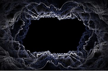 Image showing Dark fractal clouds - 3D frame