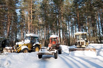 Image showing old rusty tractors