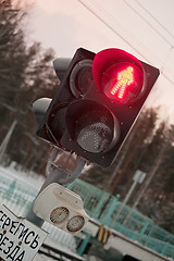 Image showing red traffic light