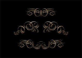 Image showing Ornate Scroll  on black Background