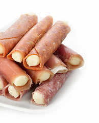 Image showing Meat And Salami Rolls With Cheese